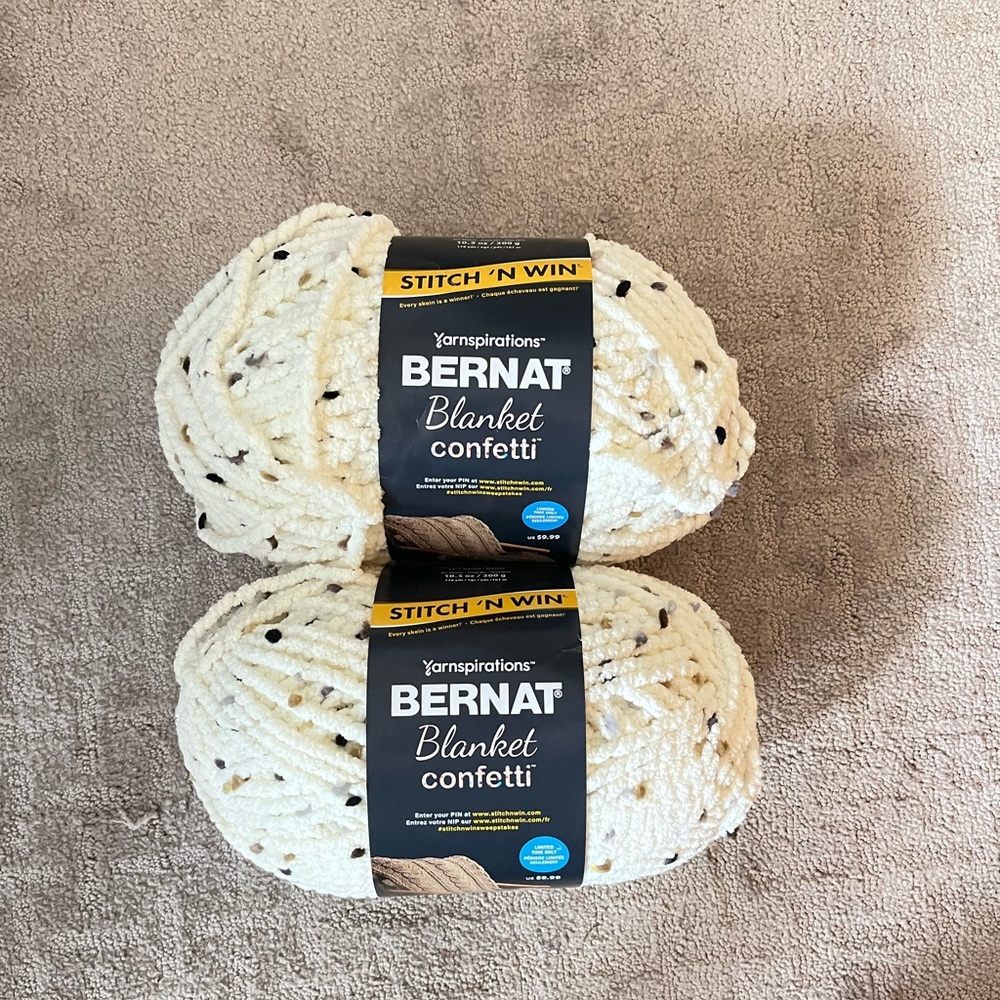 2 Yarnspirations Bernat Blanket Confetti Yarn